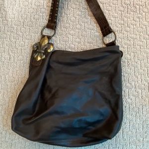 Leather designer Hobo bag